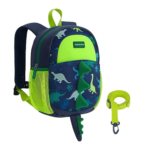mommore Toddler Backpack Kids Backpack with Leash Dinosaur Backpack for Boys 2 4 Cute 3D Cartoon Preschool Kindergarten Backpacks Green 0 belly baby and beyond