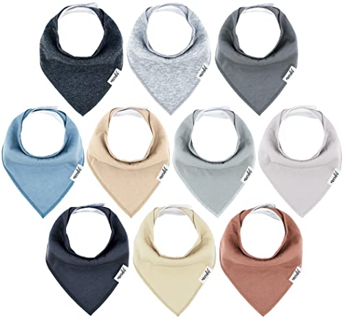 10 Pack Baby Bandana Drool Bibs Baby Bibs for Boys Girls Unisex Soft Cotton Teething Bandana Bibs 0 belly baby and beyond