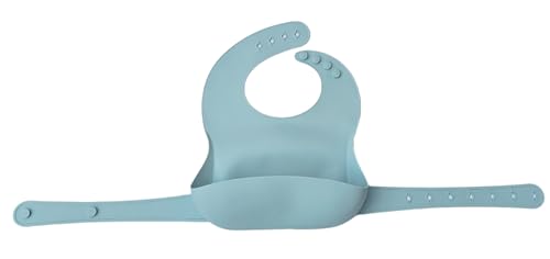 100 Food Grade Silicone Baby Bib with Adjustable Waist Neck Straps BPA Free PVC Free Durable Large Pocket Food Catcher 0 belly baby and beyond