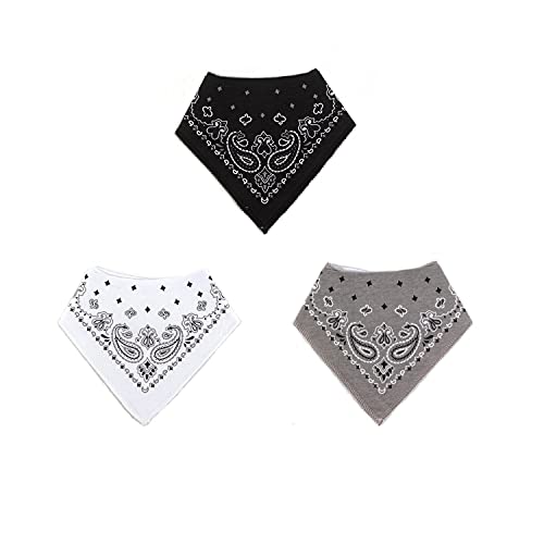 3 Pack Baby Bandana Drool Bibs for Boys and Girls with Adjustable Snaps Organic Cotton Soft and Absorbent Toddler Baby Paisley Pattern Bibs for Drooling and Teething 0 belly baby and beyond