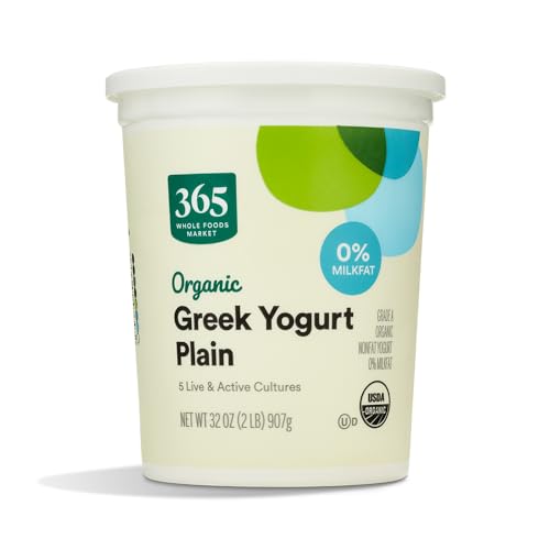 365 by Whole Foods Market Yogurt Greek Plain Non Fat Organic 32 Ounce 0 belly baby and beyond