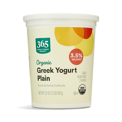 365 by Whole Foods Market Yogurt Greek Plain Whole Milk Organic 32 Ounce 0 belly baby and beyond