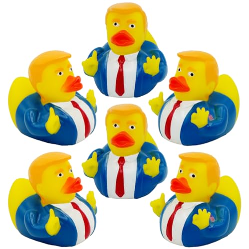 6 Donald Trump Rubber Ducks Bulk 6 Pack Small 23 Inch Trump Rubber Duckies Great for Jeep Ducking Trump 2024 Gifts Bath Tub Toys by 4Es Novelty 0 belly baby and beyond