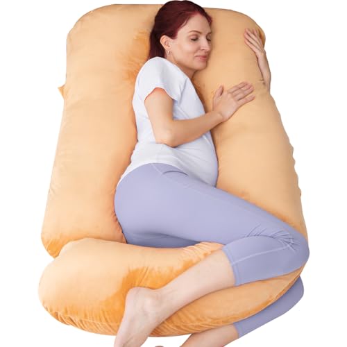 60 Inch Pregnancy Pillow for Sleeping Extra Large U Shaped Body Pillow Maternity Pillow for Pregnant Women BROWN 0 belly baby and beyond