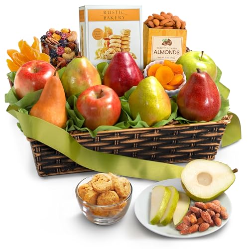 A Gift Inside Classic Fresh Fruit Basket Gift with Crackers Cheese and Nuts for Holiday Thank You Birthday Get Well Anniversary Corporate 0 belly baby and beyond