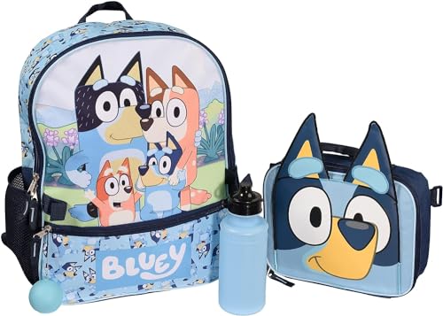 AI ACCESSORY INNOVATIONS Bluey 4 Piece Backpack Set for Pre School Girls Boys Kids 16 School Bag 0 belly baby and beyond