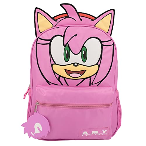 AI ACCESSORY INNOVATIONS Sonic The Hedgehog Backpack for Boys Girls Bookbag with Adjustable Shoulder Straps Padded Back Amy Rose 16 Inch Schoolbag with 3D Features Durable School Bag for Kids 0 belly baby and beyond