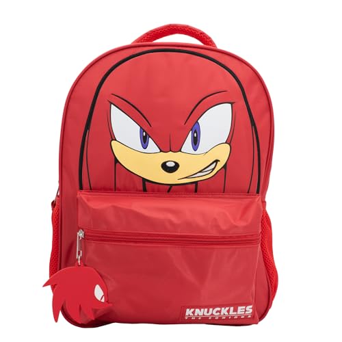 AI ACCESSORY INNOVATIONS Sonic The Hedgehog Backpack for Boys Girls Knuckles 16 Inch Schoolbag with 3D Features Durable School Bag for Kids Red 0 belly baby and beyond