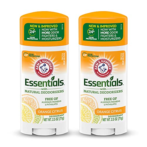 ARM HAMMER Essentials Deodorant Orange Citrus Solid Oval Made with Natural Deodorizers Free From Aluminum Parabens Phthalates 25 oz Pack of 2 0 belly baby and beyond