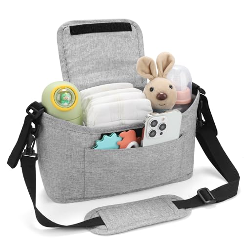 Accmor Universal Stroller Organizer Stroller Bag Caddy Organizer with Adjustable Shoulder Strap Stroller Organizer Accessories for Uppababy Baby Jogger Nuna Doona Britax Strollers 0 belly baby and beyond