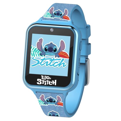 Accutime Kids Disney Lilo Stitch Blue Educational Learning Touchscreen Smart Watch Toy for Girls Boys Toddlers Selfie Cam Learning Games Alarm Calculator Pedometer More Model LAS4024AZ 0 belly baby and beyond