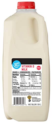 Amazon Brand Happy Belly Whole Milk Half Gallon 64 fl oz Pack of 1 0 belly baby and beyond