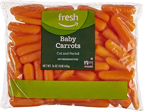 Amazon Fresh Brand Cut And Peeled Baby Carrots 16 Oz 0 belly baby and beyond