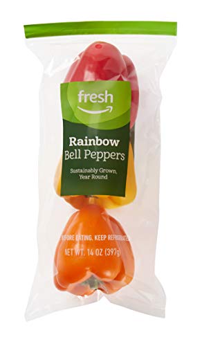 Amazon Fresh Brand Rainbow Bell Peppers 3 Count 0 belly baby and beyond