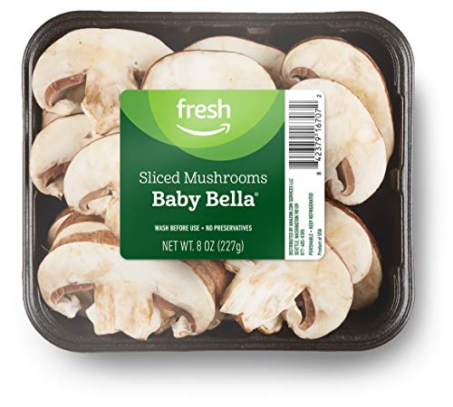 Amazon Fresh Brand Sliced Baby Bella Mushrooms 8 Oz 0 belly baby and beyond