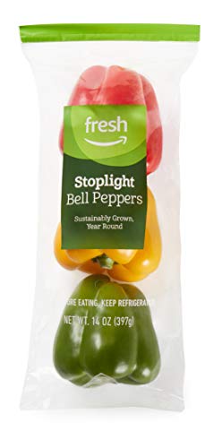 Amazon Fresh Brand Stoplight Bell Peppers 3 Count 0 belly baby and beyond