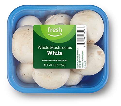 Amazon Fresh Brand Whole White Mushrooms 8 Oz 0 belly baby and beyond