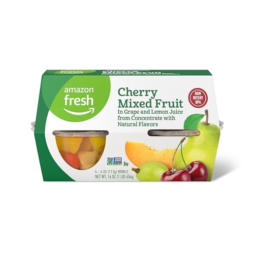 Amazon Fresh Cherry Mixed Fruit in Juice 4 Oz Bowls Pack of 4 Previously Happy Belly Packaging May Vary 0 belly baby and beyond