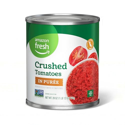 Amazon Fresh Crushed Canned Tomatoes in Puree 28 Oz Previously Happy Belly Packaging May Vary 0 belly baby and beyond