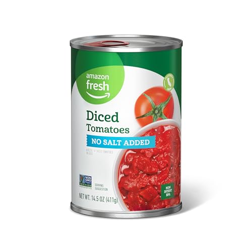 Amazon Fresh Diced Tomatoes No Salt Added 145 Oz Previously Happy Belly Packaging May Vary 0 belly baby and beyond