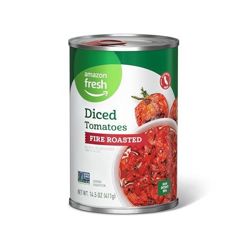 Amazon Fresh Fire Roasted Diced Canned Tomatoes 145 Oz Previously Happy Belly Packaging May Vary 0 belly baby and beyond