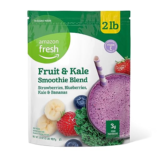 Amazon Fresh Fruit Kale Smoothie Blend Strawberries Blueberries Kale Bananas Frozen 32 Oz 0 belly baby and beyond