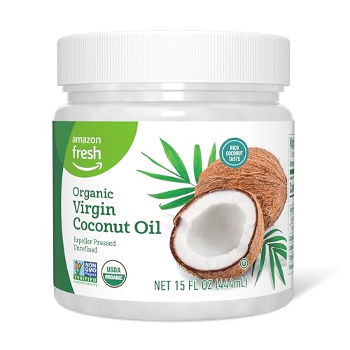 Amazon Fresh Organic Virgin Coconut Oil 15 Fl Oz Previously Happy Belly Packaging May Vary 0 belly baby and beyond