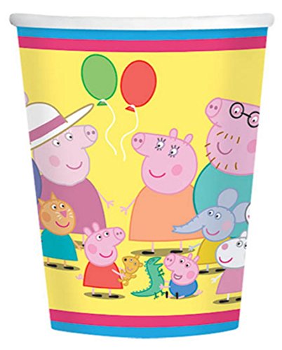 Amscan Cups Peppa Pig Collection 8 pcs Party Accessory 0 belly baby and beyond