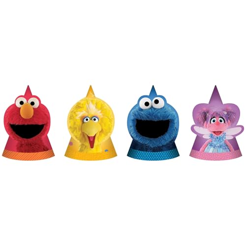 Amscan Fun Everyday Sesame Street Die Cut Paper Hat 6 Pack of 8 Vibrant Design Perfect for Parties and Playdates 0 belly baby and beyond