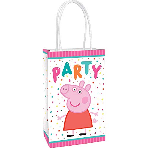 Amscan Peppa Pig Confetti Party Printed Paper Kraft Bags 85 X 525 X 325 8 Pieces Perfect for Parties Gifts Goodies 0 belly baby and beyond