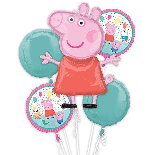 Anagram Peppa Pig Foil Balloon Bouquet Medium Multicolor 0 belly baby and beyond