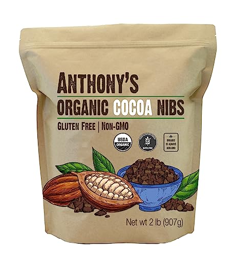 Anthonys Organic Cacao Cocoa Nibs 2 lb Batch Tested and Verified Gluten Free 0 belly baby and beyond