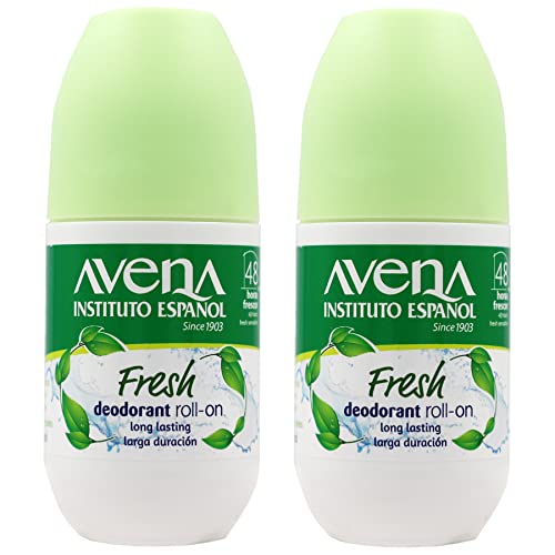 Avena Instituto Espanol Deodorant Roll On Fresh Anti transpirant Long Lasting Non Alchohol 2 Pack of 253 FL Oz each 2 Bottles 0 belly baby and beyond