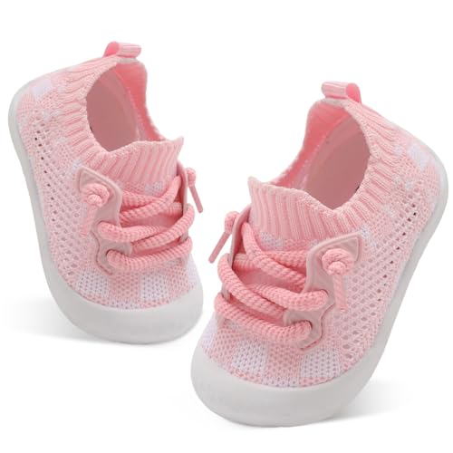 BARERUN Baby Shoes Baby First Walking Shoes Infant Sneakers Wide Toe Box Slip on Shoes Soft Sole Baby Boys Girls Crib Shoes Toddler Breathable Lightweight House Sock Shoes 0 belly baby and beyond