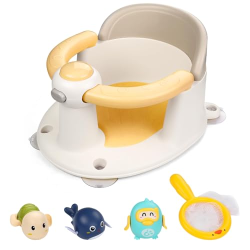 Baby Bath Seat for Babies 6 Months UpInfant Bathtub Chair with Suction CupNon SlipSafe Infant and Toddler Bath Seat for Sitting UpBaby Bath tub SeatYellow 0 belly baby and beyond