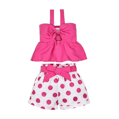 Baby Girl Clothes Summer Cute Outfits Infant Bow Strap Tank Top Baby Girl Short set 3 Months 4 Years 0 belly baby and beyond