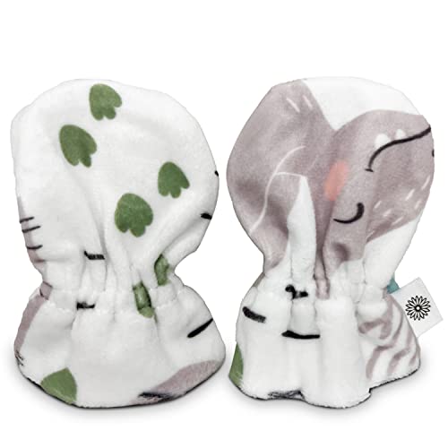 Baby Girls Mittens with Silicone 0 6 Months No Scratch Gloves Anti scratch Mitts Girl Boy Neutral 0 belly baby and beyond