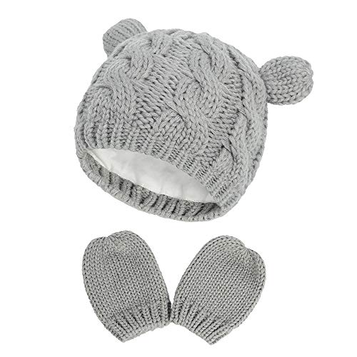 Baby Hat Glove Set Soft Newborn Mittens Baby Girl Boys Knitted Toddler Cap Infant Winter Beanie Mitten Sets 0 belly baby and beyond