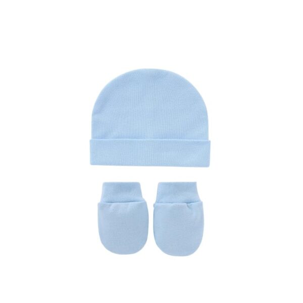Baby Hats with Scratch Mittens Set Boys Girls Cute Infant Beanie Caps Unisex Newborn Hospital Hats for Baby 0 belly baby and beyond