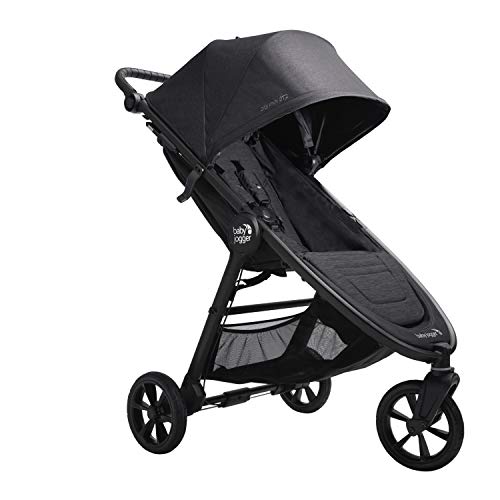 Baby Jogger City Mini GT2 All Terrain Stroller Black Complete with Adjustable Handlebar Hand Operated Parking Brake and car seat Adapter 0 belly baby and beyond