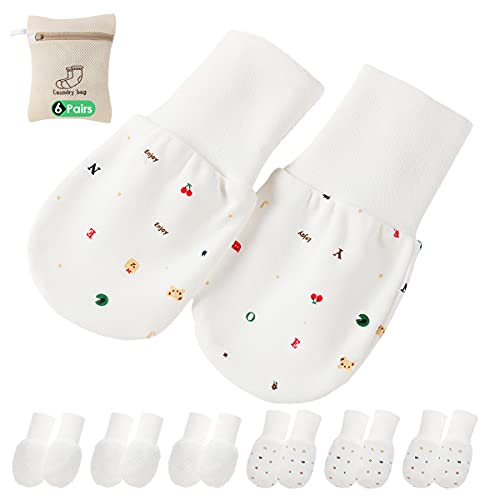 Baby Mittens Anti Scratch Baby Girl Mittens No Scratch Mittens Baby Boys Hands Gloves for 612 Months Boys Girls 6 Pairs L 0 belly baby and beyond