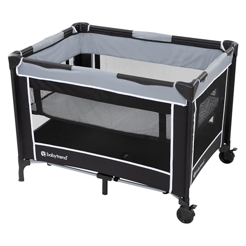 Baby Trend Portable Playard with Bassinet Twinkle Grey 0 belly baby and beyond