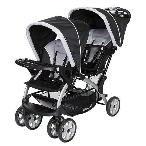 Baby Trend Sit N Stand Convertible Multi Use Easy Fold Travel Toddler and Baby Tandem Double Stroller with Safety Harness and Storage Basket Stormy 0 belly baby and beyond
