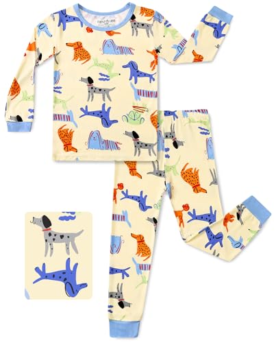 Bamboo Viscose Toddler Pajamas Boys Girls Baby Animal Pjs Sets 12M 8Y Kids 2pcs Long Sleeve Snug fit Sleepwear 0 belly baby and beyond