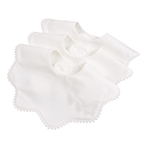 Bamery Baby Bandana Bibs White Cotton Drool Bibs for Drooling and Teething Absorbent for Boy Girl 0 belly baby and beyond