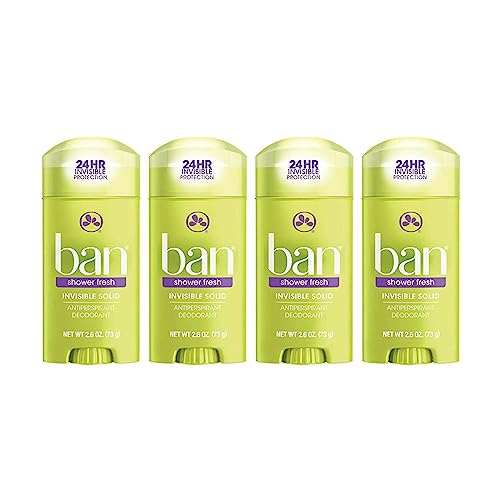 Ban Shower Fresh 24 hour Invisible Antiperspirant Solid Deodorant for Women and Men Underarm Wetness Protection with Odor fighting Ingredients 26 Ounce 4 Count Pack of 1 0 belly baby and beyond
