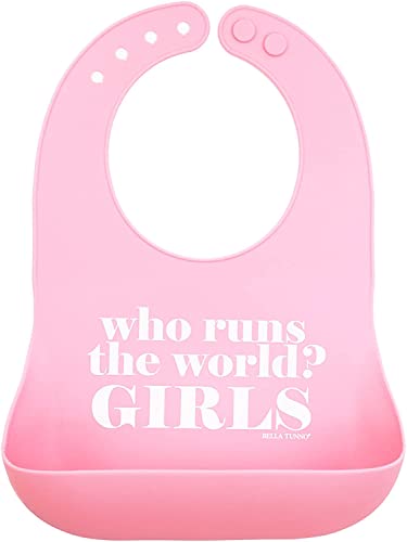 Bella Tunno Girls Wonder Bib Silicone Baby Bib for Girls Non toxic BPA Free Soft Silicone Bib Waterproof Easy to Clean 0 belly baby and beyond