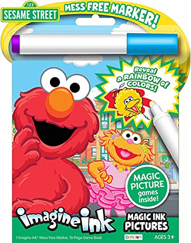 Bendon Sesame Street Elmo Imagine Ink Magic Ink Pictures and Game Book with Mess Free Marker 0 belly baby and beyond