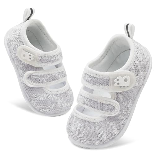 Besroad Baby Shoes Boys Girls First Walking Shoes Infant Crib Shoes Breathable Lightweight Sneakers with Dual Hook and Loops 0 belly baby and beyond