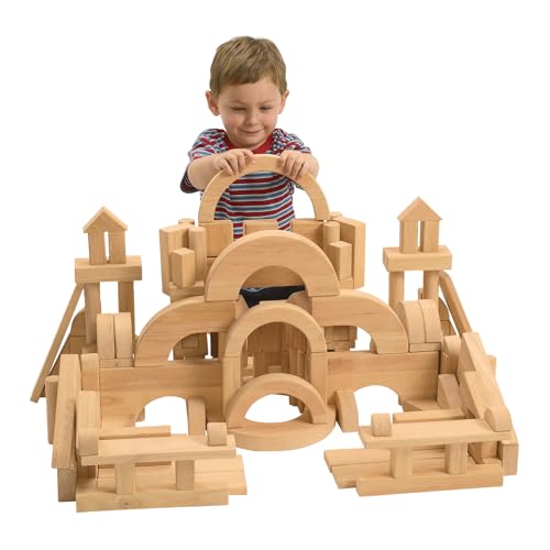 Best Value Floor Wooden Unit Blocks Set of 162 Excellerations Block Play Wooden Blocks Educational Toys for Children STEM 0 belly baby and beyond